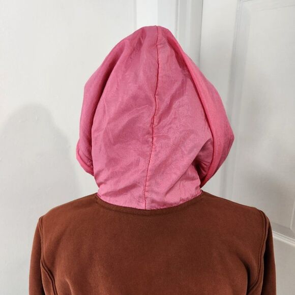 Champion Reverse Weave Hoodie Womens Small Brown Pink Soft Shell Hood Ribbed - Picture 11 of 16